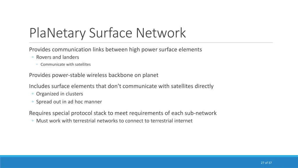 planetary surface network
