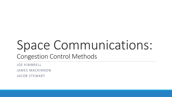 space communications congestion control methods