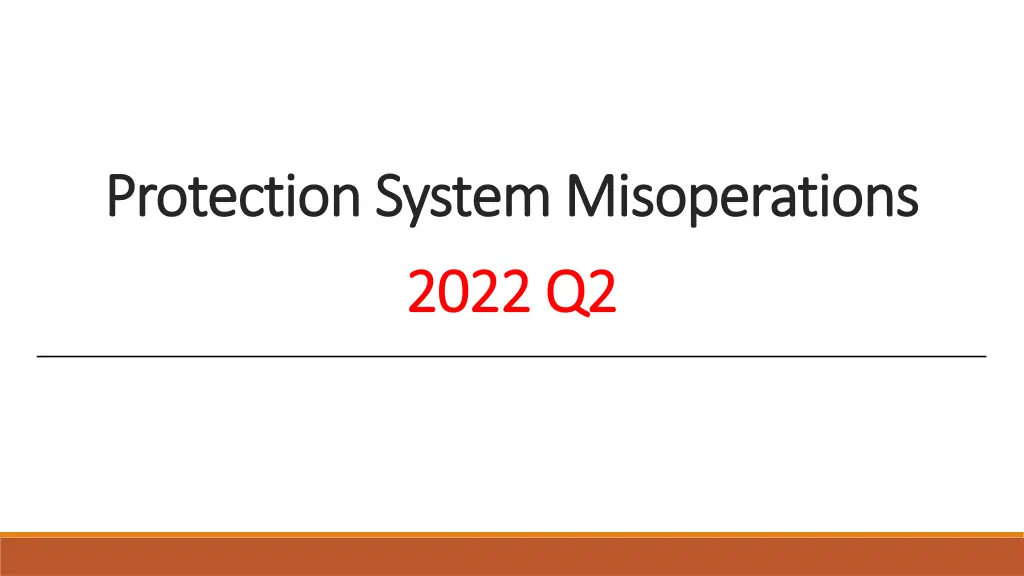 protection system protection system misoperations