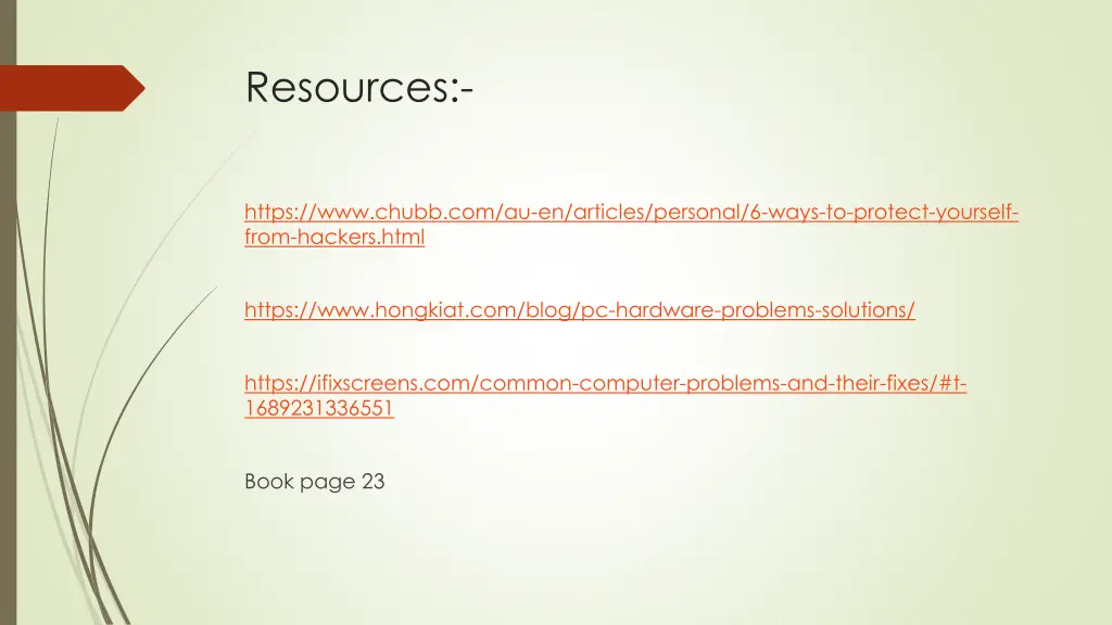resources