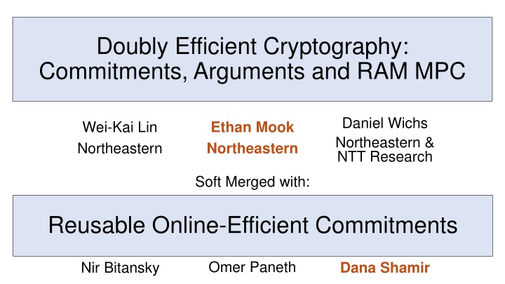 doubly efficient cryptography commitments