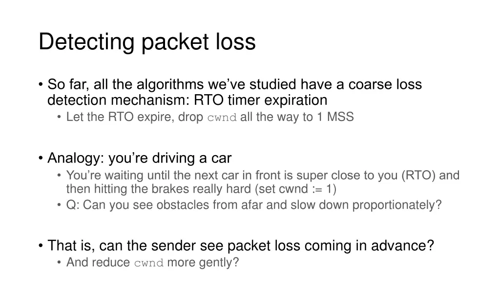 detecting packet loss