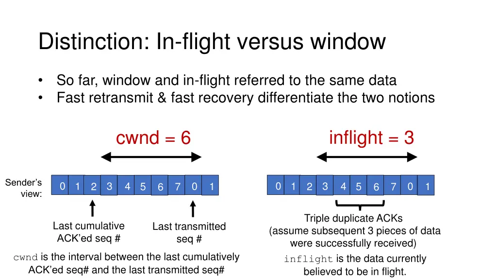 distinction in flight versus window