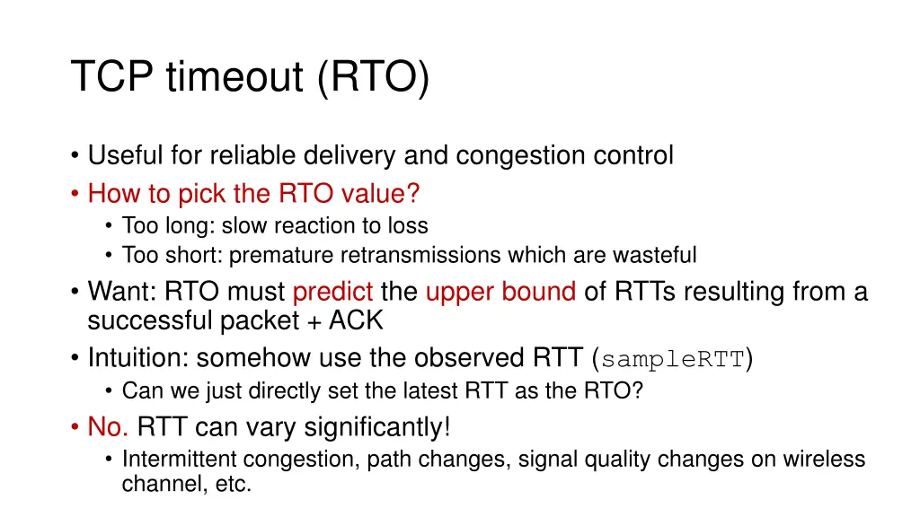 tcp timeout rto