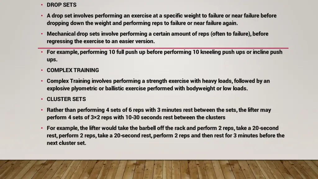 drop sets