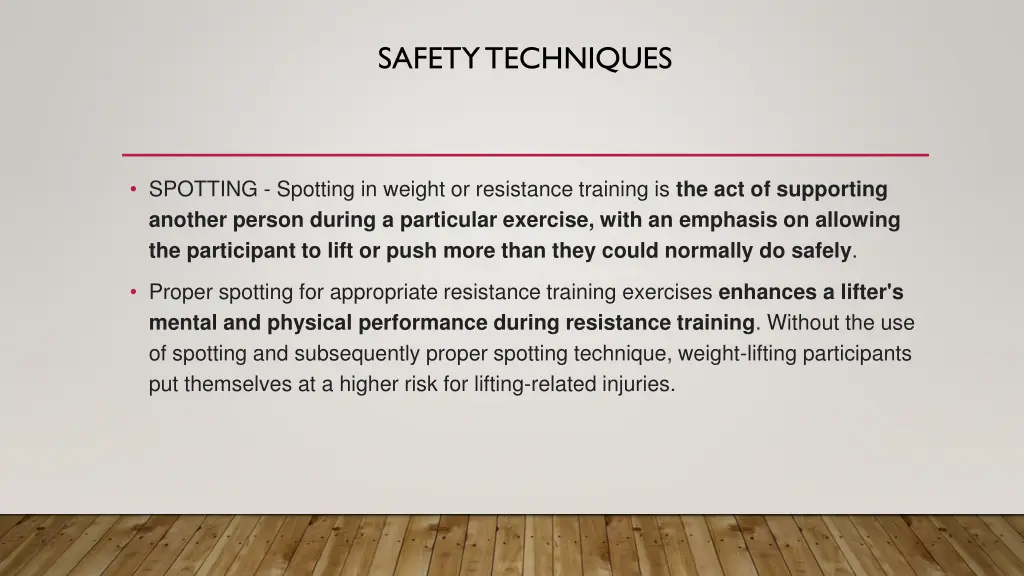 safety techniques
