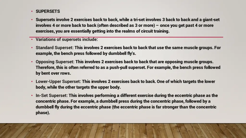 supersets