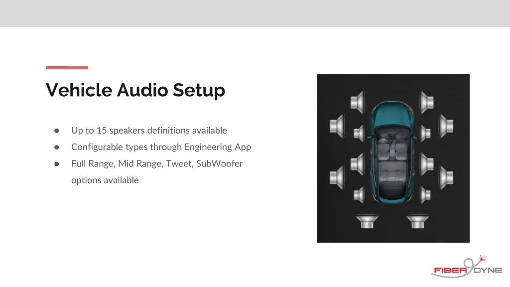 vehicle audio setup