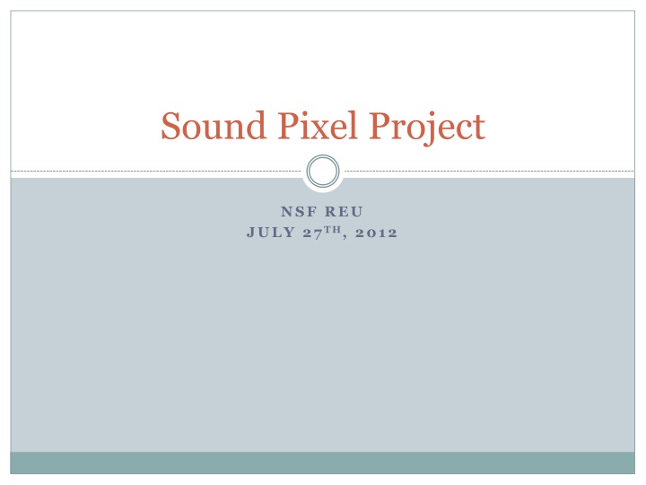 sound pixel project