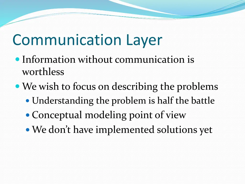 communication layer