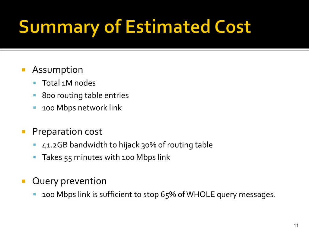 assumption total 1m nodes 800 routing table