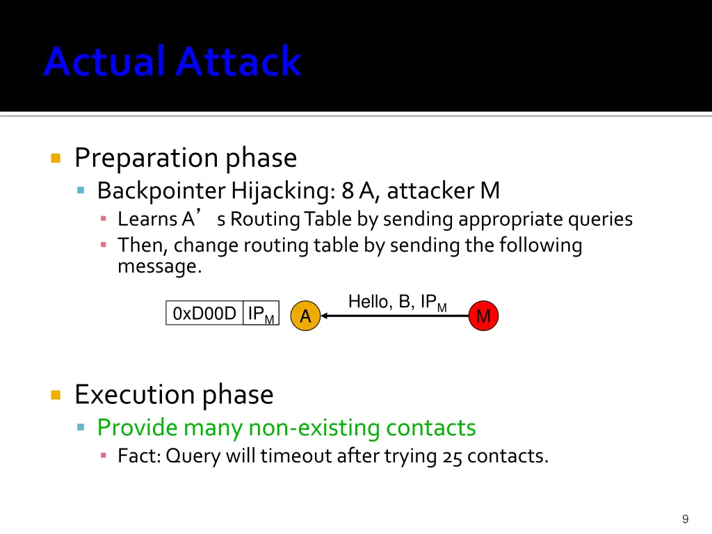 preparation phase backpointer hijacking