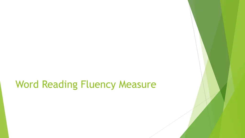 word reading fluency measure