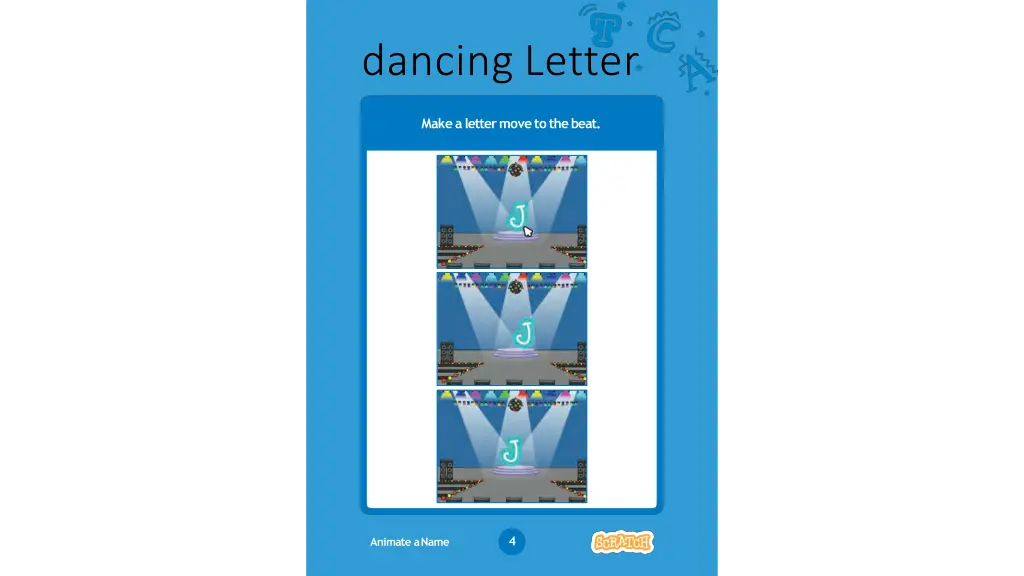 dancing letter