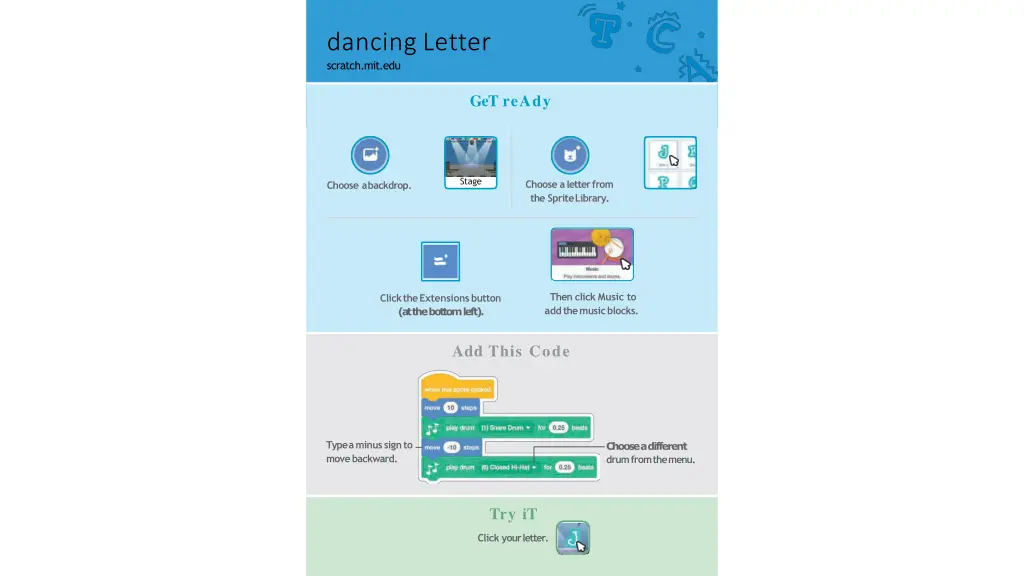 dancing letter scratch mit edu