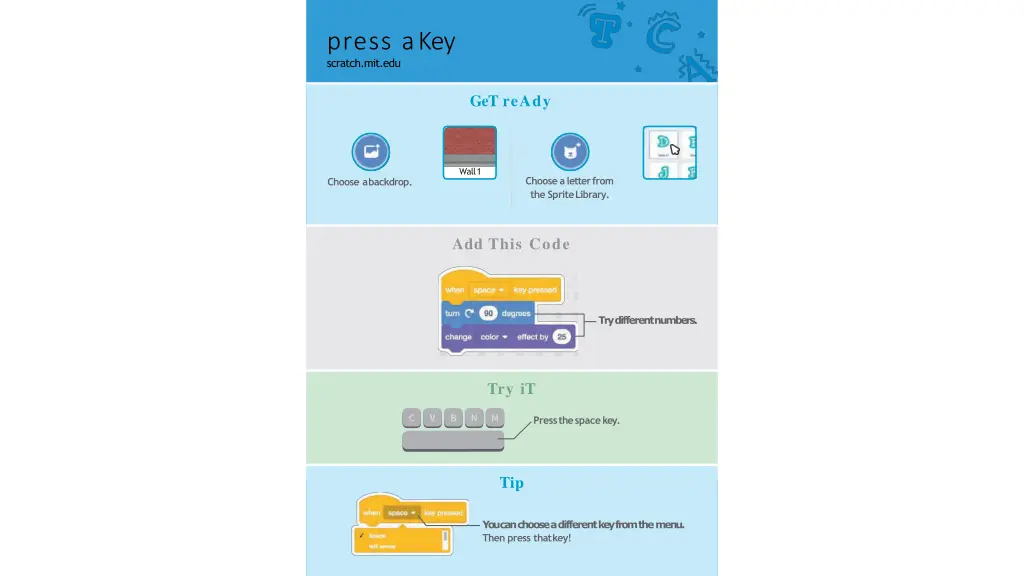 press akey