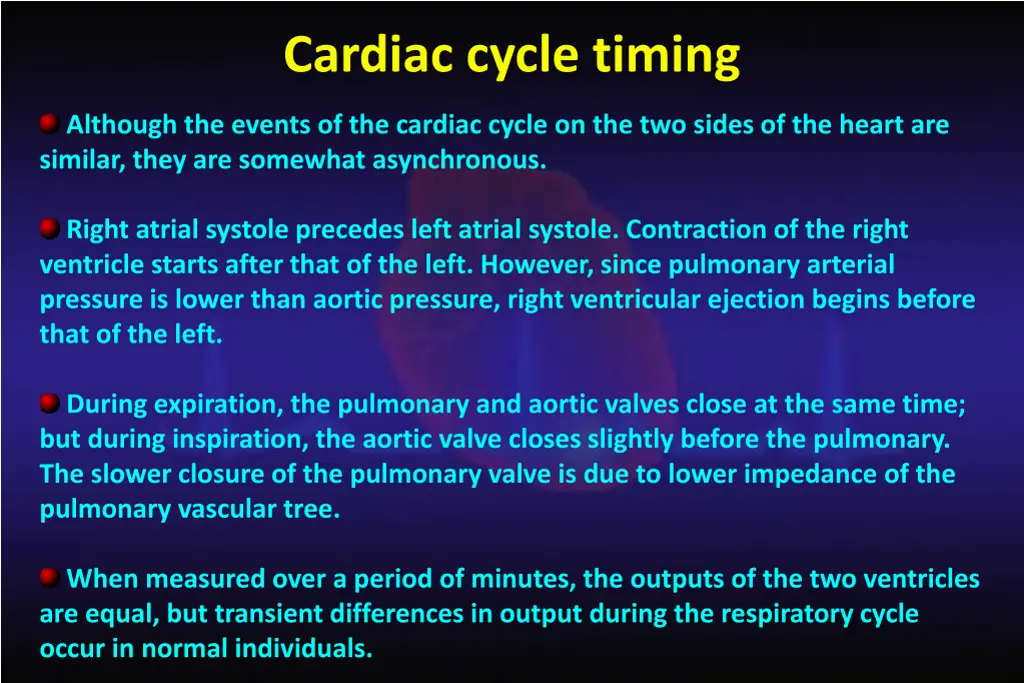 cardiac cycle timing