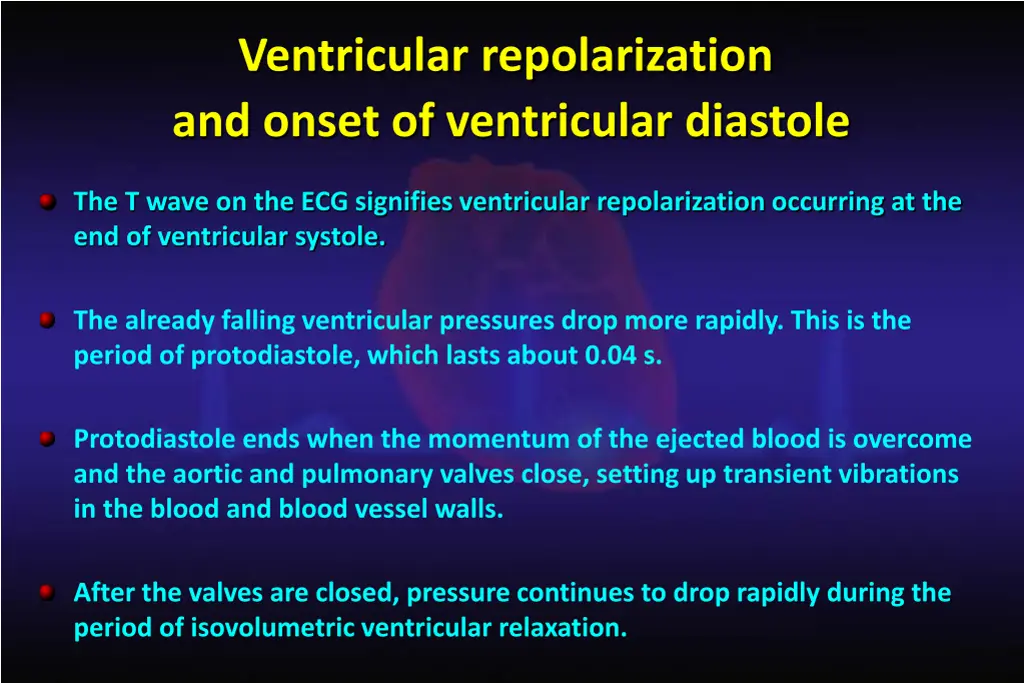 ventricular repolarization and onset