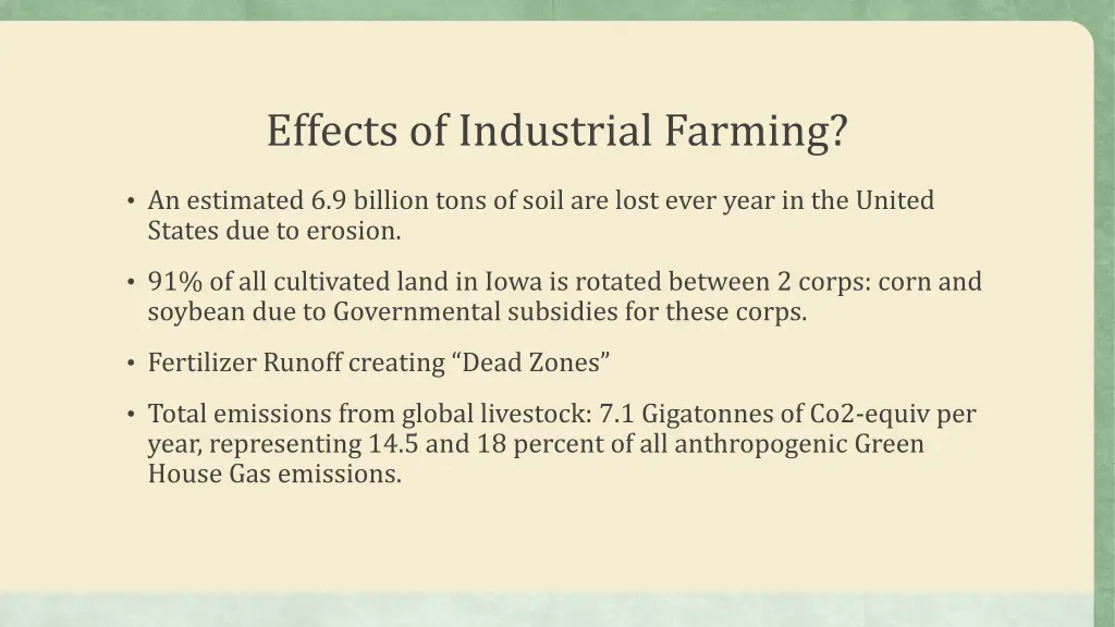 effects of industrial farming