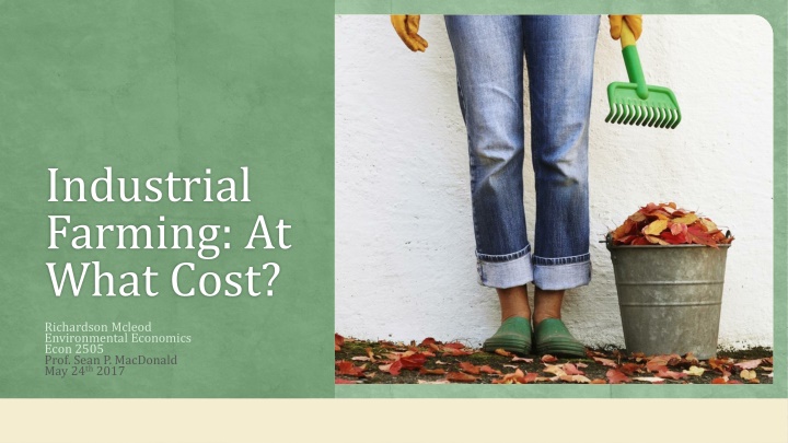 industrial farming at what cost