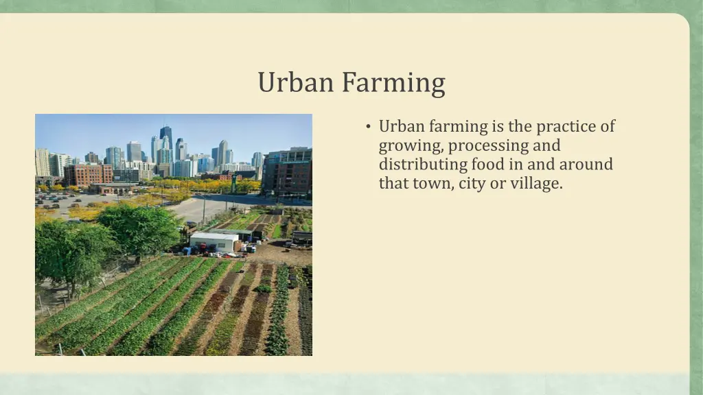 urban farming