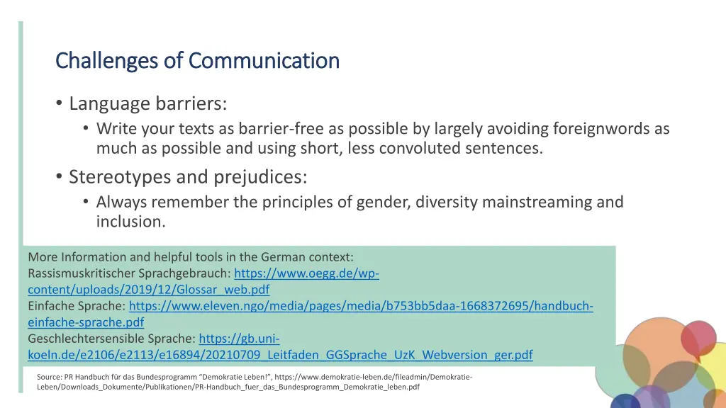 challenges challenges of of communication