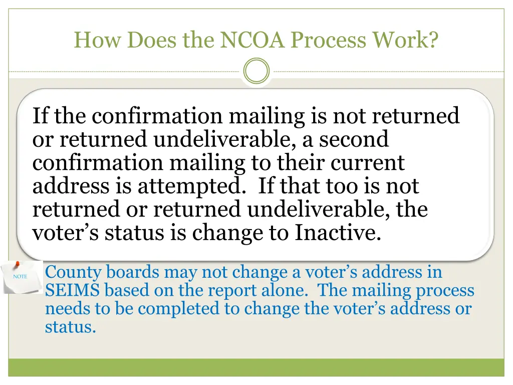how does the ncoa process work 4