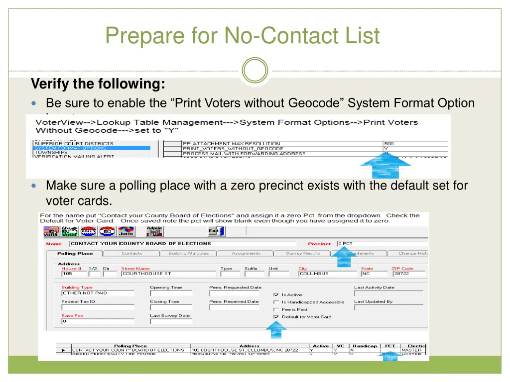 prepare for no contact list