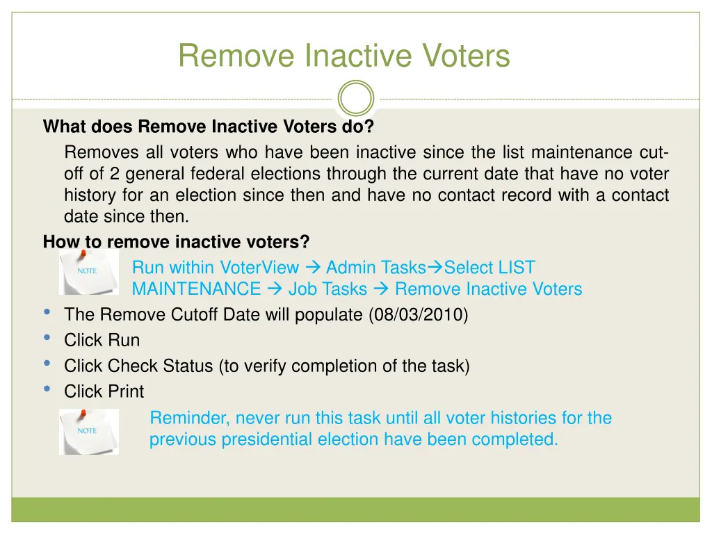 remove inactive voters