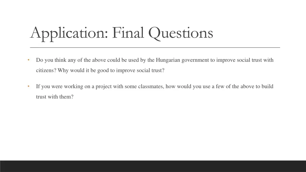 application final questions
