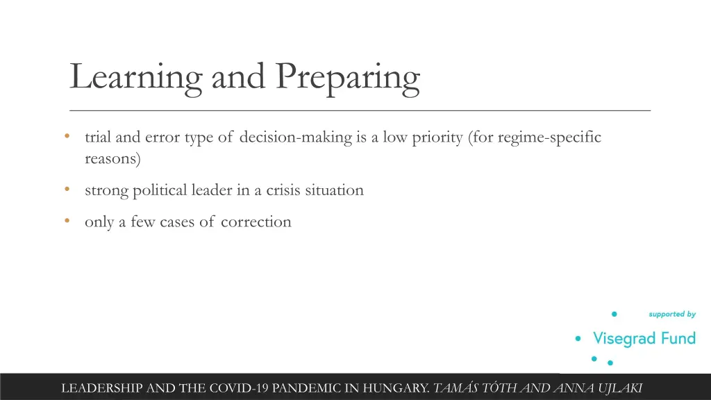 learning and preparing