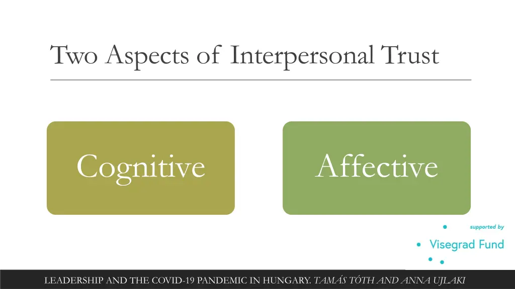two aspects of interpersonal trust