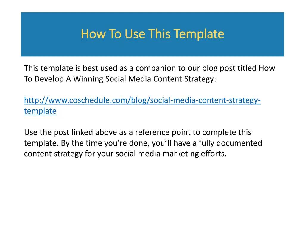 how to use this template how to use this template