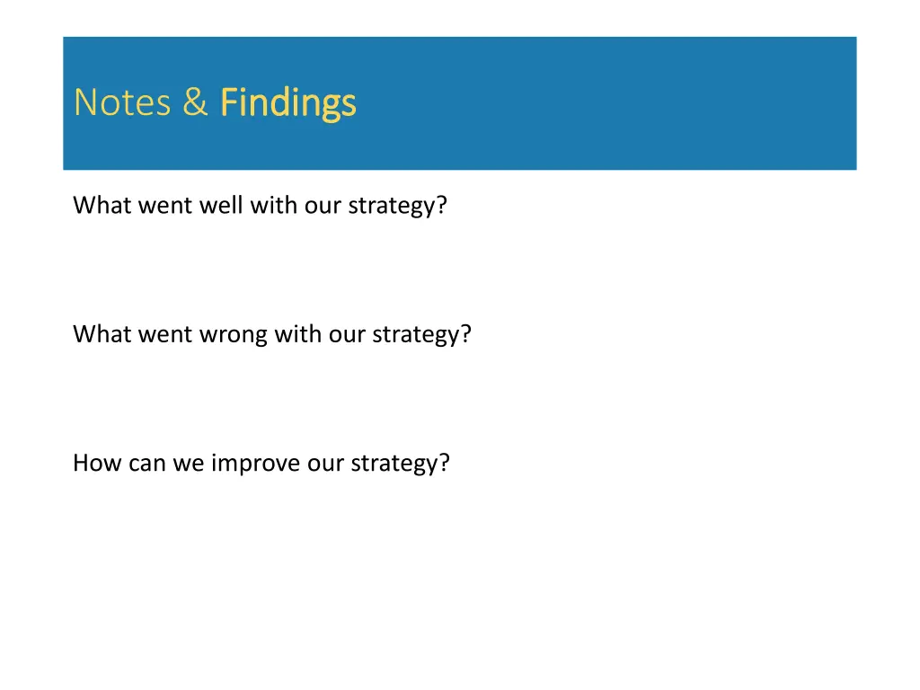 notes findings