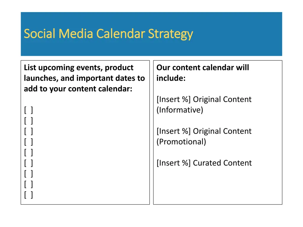 social media calendar strategy social media