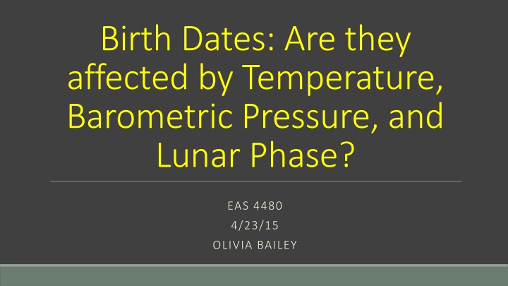 birth dates are they affected by temperature