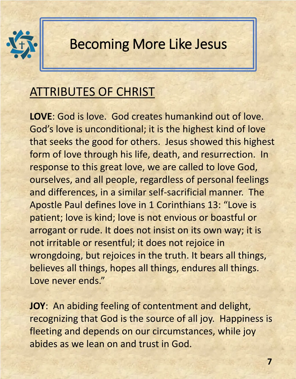 becoming more like jesus becoming more like jesus 1