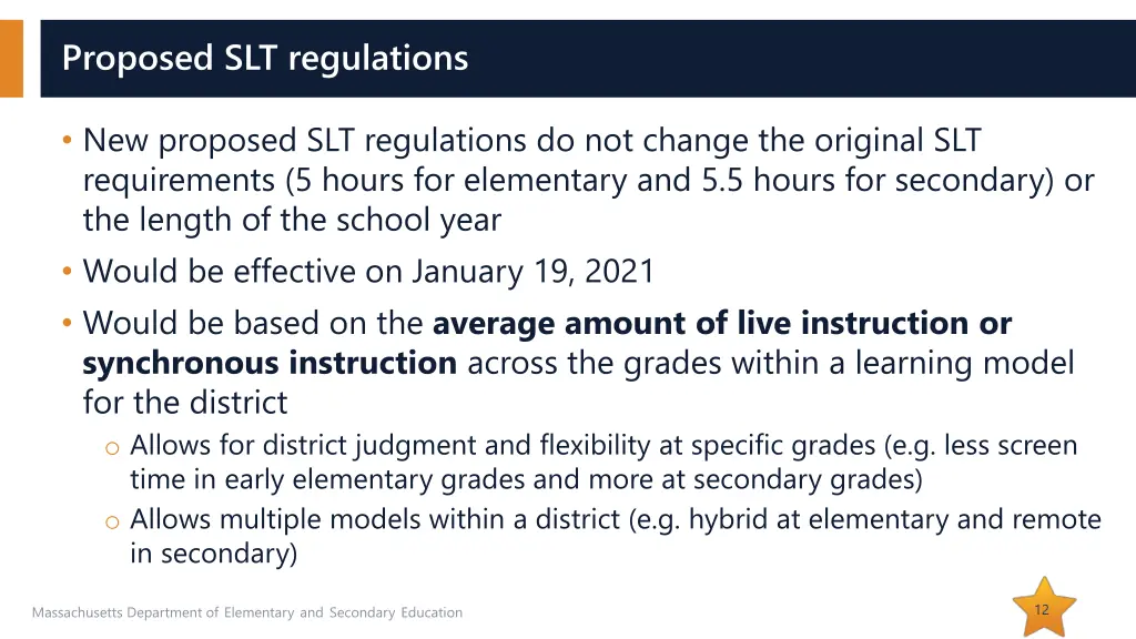 proposed slt regulations