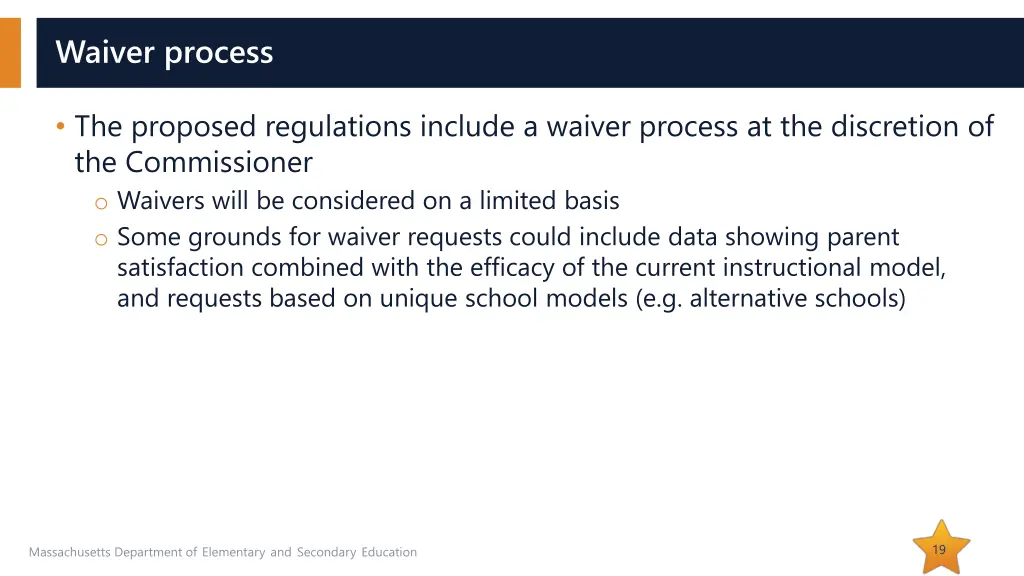 waiver process