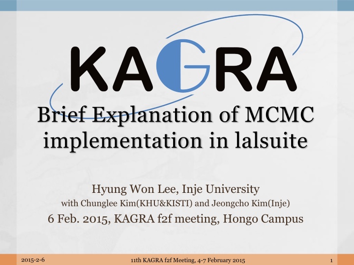brief explanation of mcmc implementation