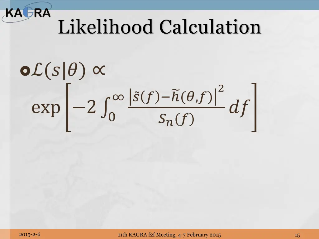 likelihood calculation