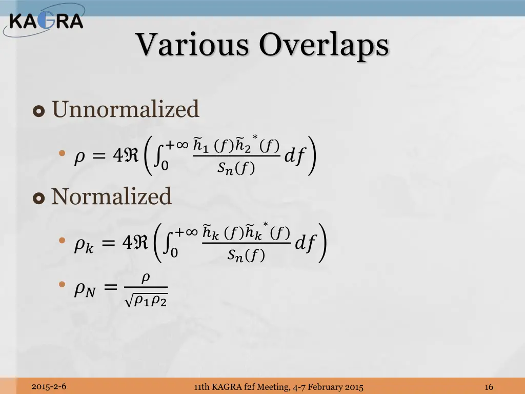 various overlaps
