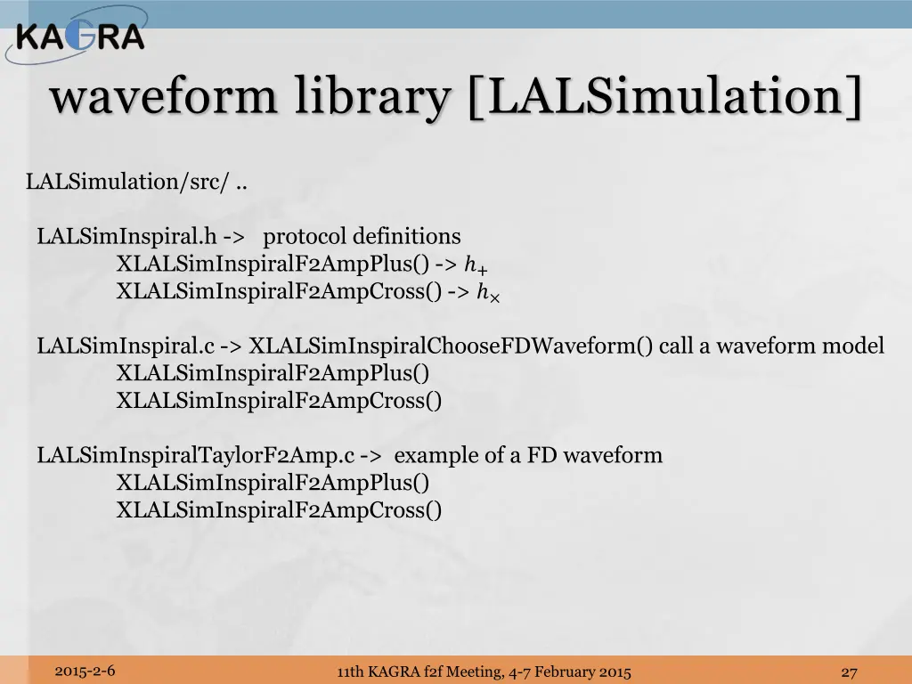 waveform library lalsimulation