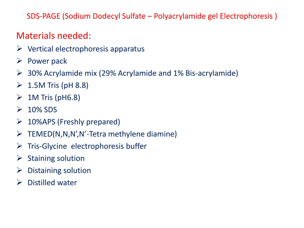 sds page sodium dodecyl sulfate polyacrylamide