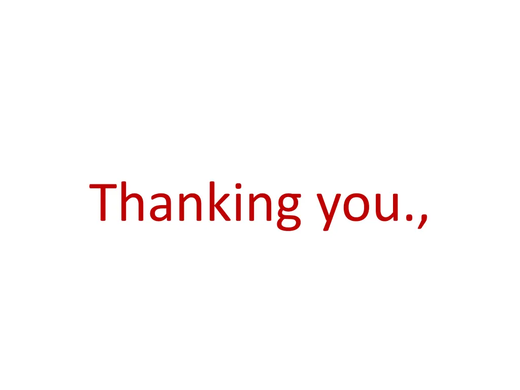 thanking you