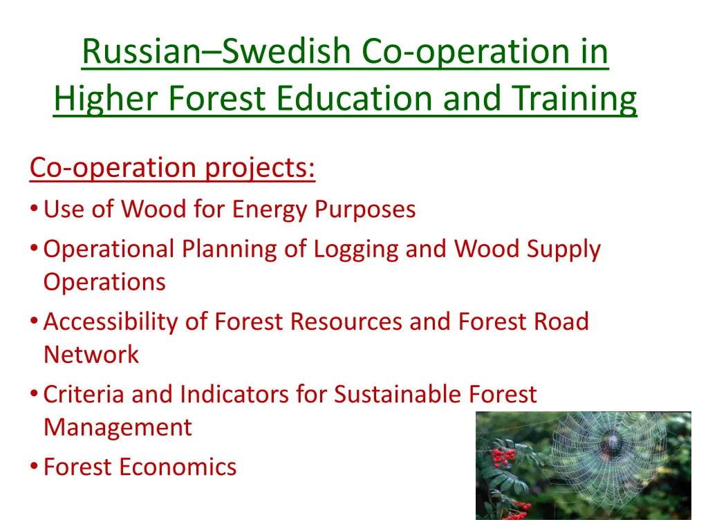 russian swedish co operation in higher forest 2
