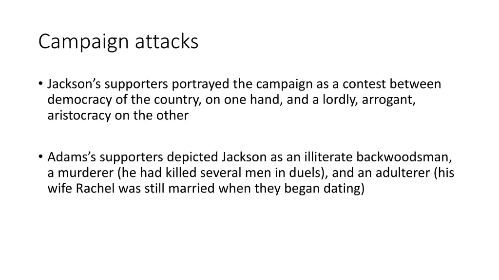 campaign attacks
