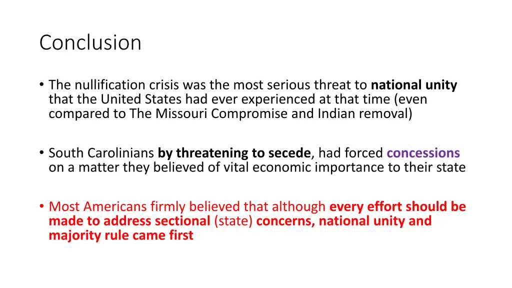 conclusion 1