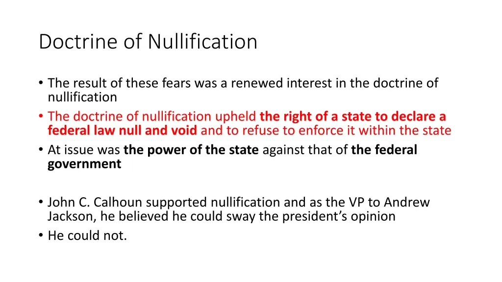 doctrine of nullification