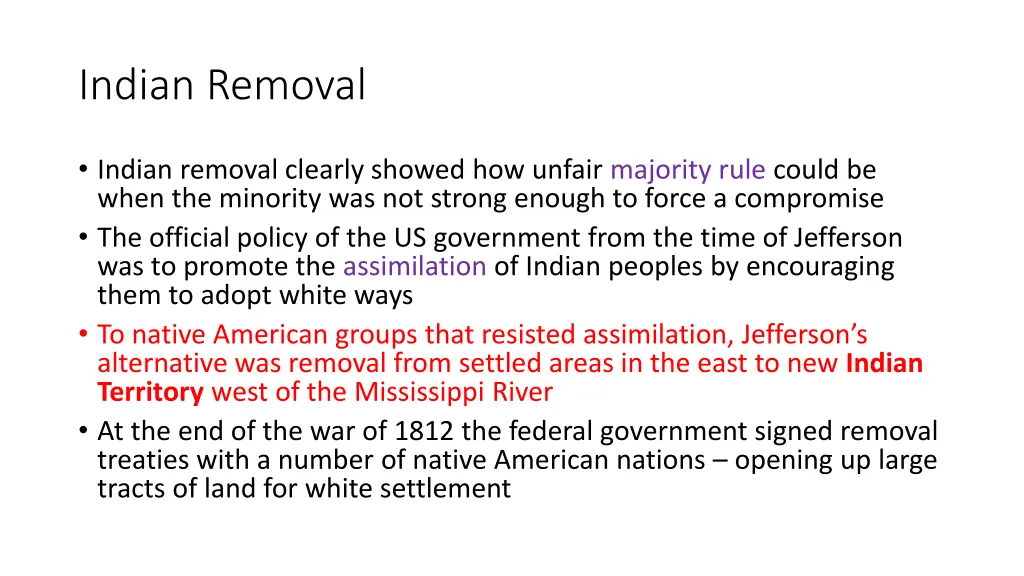 indian removal